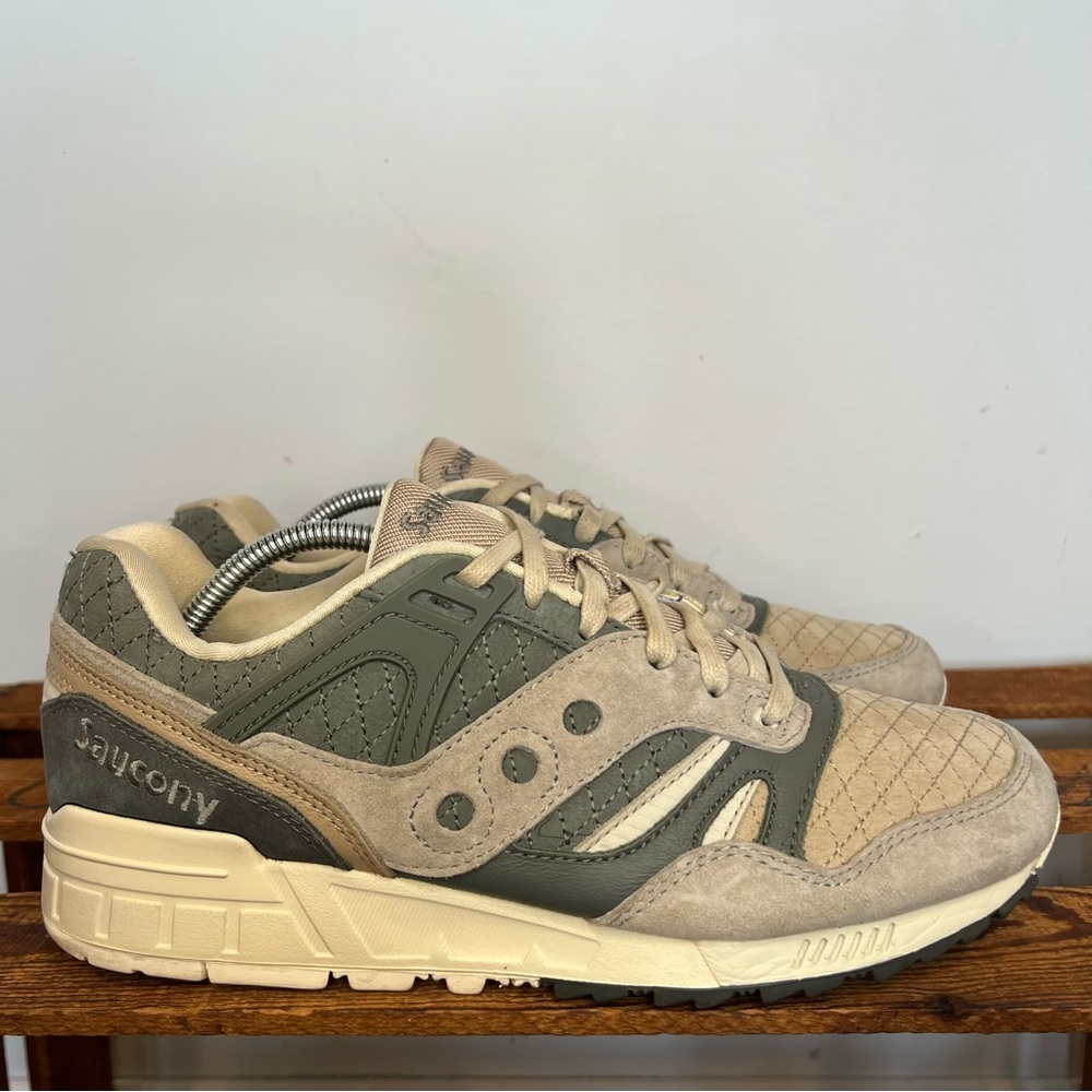 Saucony Grid SD Quilted Charcoal Leather Sneaker Shoes Men’s Size 11